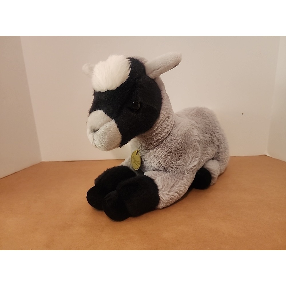 Plush Black Face Gray Lamb Sheep SUPER‎ SOFT Farm Animal Miyoni 12" Used